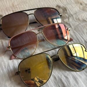 Quay Australia Sunglasses Set - Black, Pink, Gold